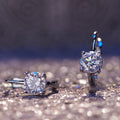 Micro Pave Four Prong Round Cubic Zirconia Ear Cuff Fashion Jewelry Dropshipping Earrings view 2