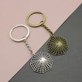 Zinc Alloy Spider Web Keychain Bag Charm Gift view 1