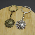 Zinc Alloy Spider Web Keychain Bag Charm Gift view 4
