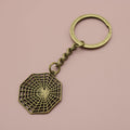 Zinc Alloy Spider Web Keychain Bag Charm Gift view 6