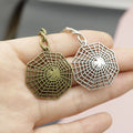 Zinc Alloy Spider Web Keychain Bag Charm Gift view 3