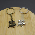 Zinc Alloy Helicopter Shape Keychain Travel Bag Charm Gift view 3
