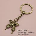 Metal Butterfly Keychain Elegant Bag Charm Key Ring Gift view 2