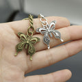 Metal Butterfly Keychain Elegant Bag Charm Key Ring Gift view 3