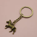 Metal Zebra Keychain Bag Charm view 6