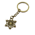 Metal Snowflake Keychain Bag Charm – Antique Copper view 5