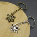 Metal Snowflake Keychain Bag Charm – Antique Copper view 4
