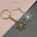Metal Snowflake Keychain Bag Charm – Antique Copper view 1