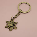 Metal Snowflake Keychain Bag Charm – Antique Copper view 6