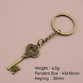 Zinc Alloy Key Shape Keychain Classic Key Ring Gift view 2