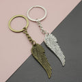 Zinc Alloy Simple Feather Keychain Bag Charm Gift view 1