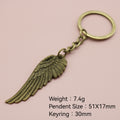 Zinc Alloy Simple Feather Keychain Bag Charm Gift view 2