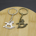 Metal Rocking Horse Keychain Bag Charm Gift view 3