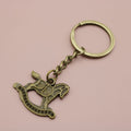 Metal Rocking Horse Keychain Bag Charm Gift view 6
