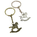 Metal Rocking Horse Keychain Bag Charm Gift view 5