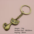 Metal Cat Keychain Bag Charm Key Ring Gift view 2