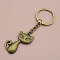 Metal Cat Keychain Bag Charm Key Ring Gift view 6