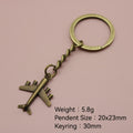 Metal Airplane Shape Keychain Travel Bag Charm Gift view 2