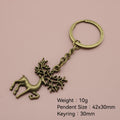 Zinc Alloy Minimal Deer Keychain Bag Charm view 2