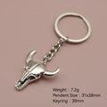 Metal Bull Head Keychain Bag Charm Key Ring view 2