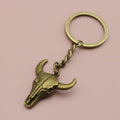 Metal Bull Head Keychain Bag Charm Key Ring view 6