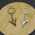 Metal Bull Head Keychain Bag Charm Key Ring view 4