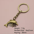 Metal Dolphin Pendant Keychain Ocean Bag Charm Gift view 2