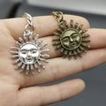 Metal Sun Keychain Bag Charm view 3