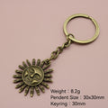 Metal Sun Keychain Bag Charm view 2