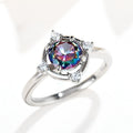 Light Luxury Gemstone Index Finger Ring Colorful Gradient Crown Princess Ring For Women view 2