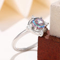 Light Luxury Gemstone Index Finger Ring Colorful Gradient Crown Princess Ring For Women view 4