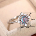 Light Luxury Gemstone Index Finger Ring Colorful Gradient Crown Princess Ring For Women view 5