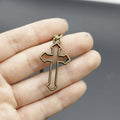 Zinc Alloy Simple Cross Keychain For Bag Charm Gift view 4