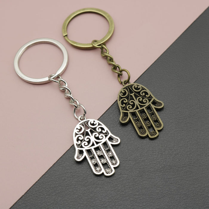 Metal Palm Hand Keychain Bag Charm