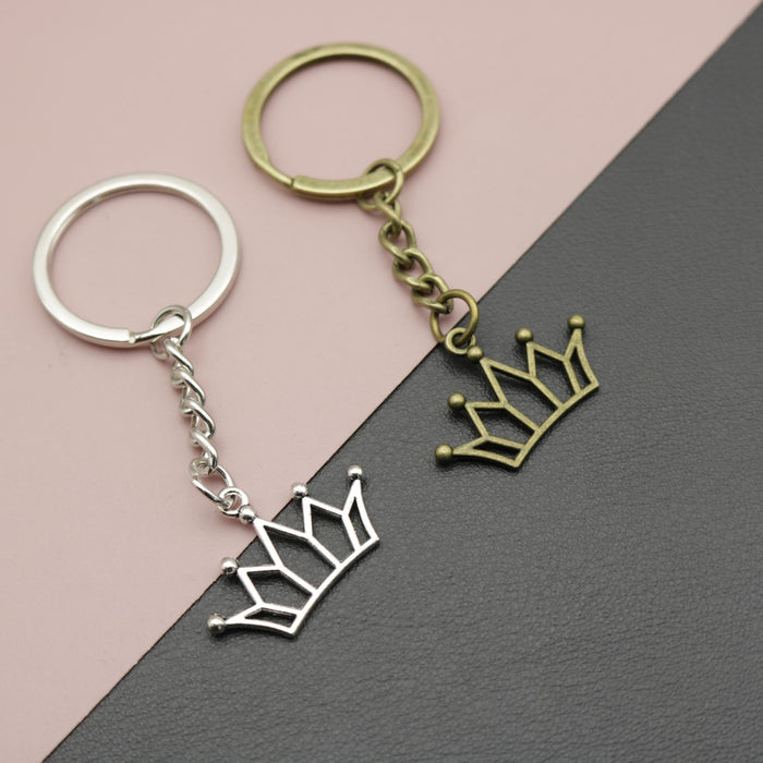 Metal Crown Keychain Key Ring Gift