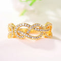 Full Rhinestone Chain Wrap Ring For Women, Luxury Heavywork Statement Finger Ring, Trendy Jewelry view 3