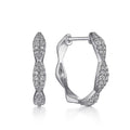 Sparkling Full Pave Zircon Hoop Earrings, Minimalist Round Commuter Ear Cuffs For Women view 3