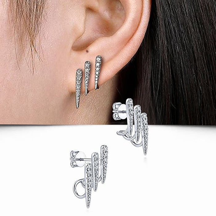 Light Luxury Unique Stud Earrings With Niche Designer European Style For Autumn Winter Women