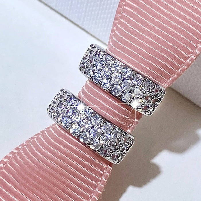 Luxury Full Pave Zircon Ear Cuffs For Women, Sparkling European Magazine Style Earrings