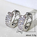 Luxury Full Pave Zircon Ear Cuffs For Women, Sparkling European Magazine Style Earrings view 5