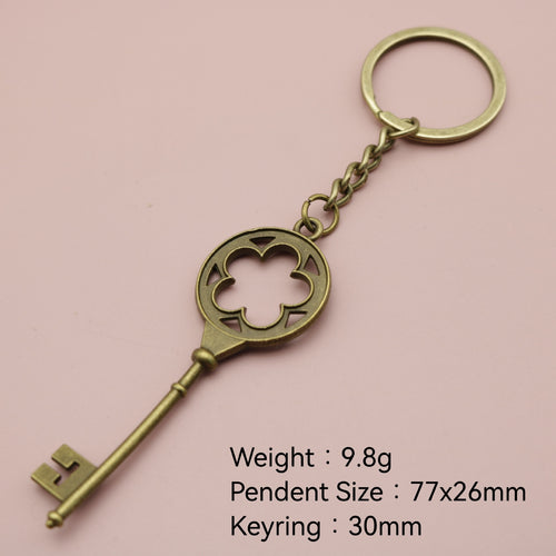 Metal Simple Flower Keychain Floral Bag Charm Gift