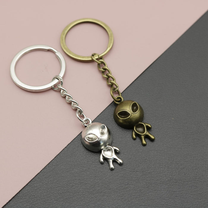 Metal Alien Shape Keychain Novelty Bag Charm Gift