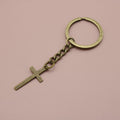 Metal Minimal Cross Keychain Bag Charm Gift For Daily Use view 6