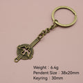 Zinc Alloy Minimalist Cross Keychain Gift Key Ring view 2