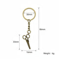 Metal Scissors Keychain Bag Charm Key Ring Gift view 2
