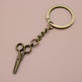 Metal Scissors Keychain Bag Charm Key Ring Gift view 6