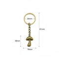 Metal Simple Mushroom Keychain Cute Bag Charm Gift view 2