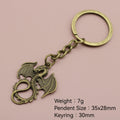 Metal Dragon Keychain Creative Key Ring Gift view 2