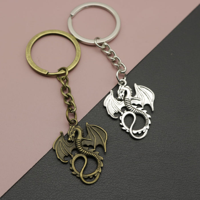 Metal Dragon Keychain Creative Key Ring Gift