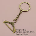 Metal Clothes Hanger Keychain Bag Charm Key Ring view 2